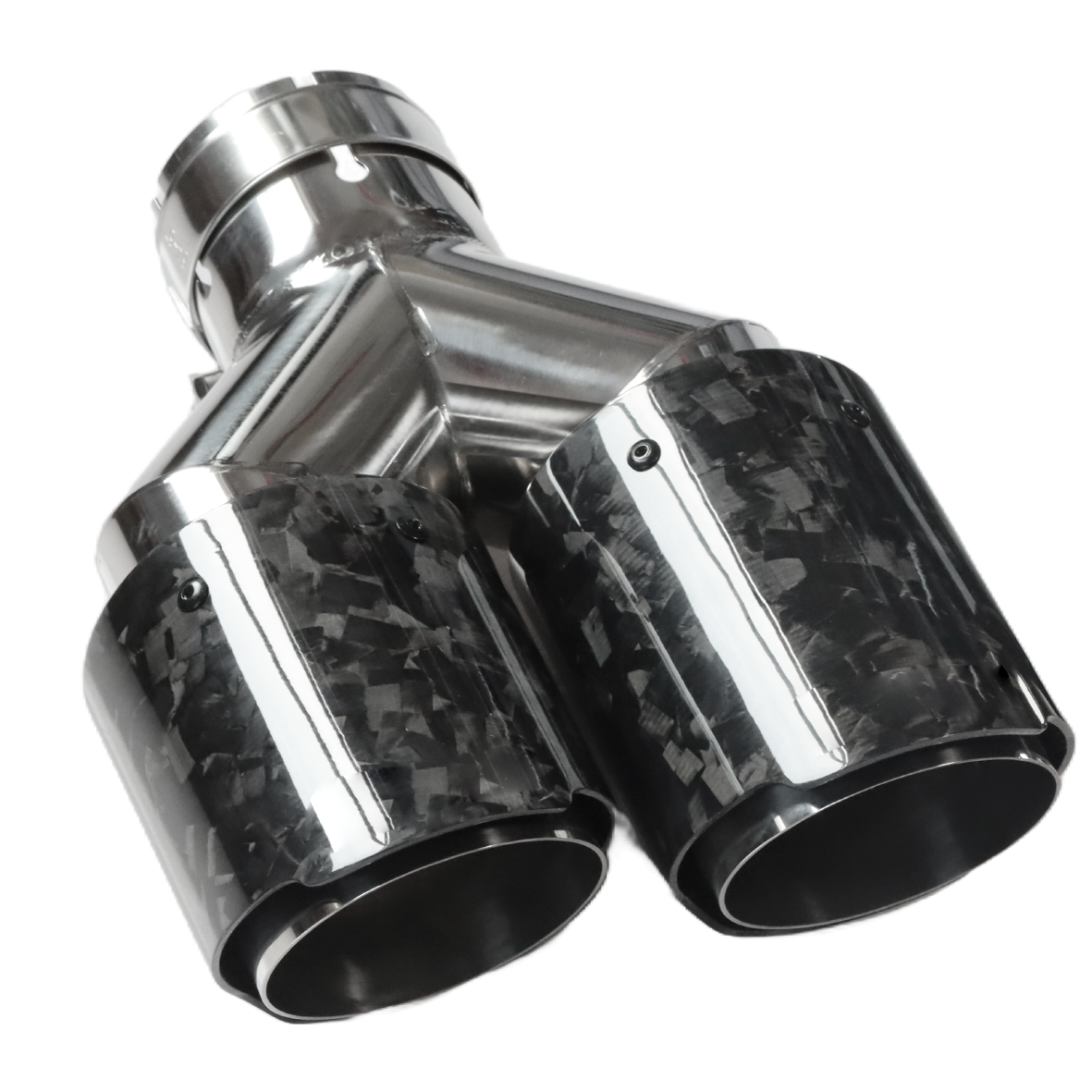 Dual Outlet Carbon Fiber Exhaust Tip RX-02-004 - view 2