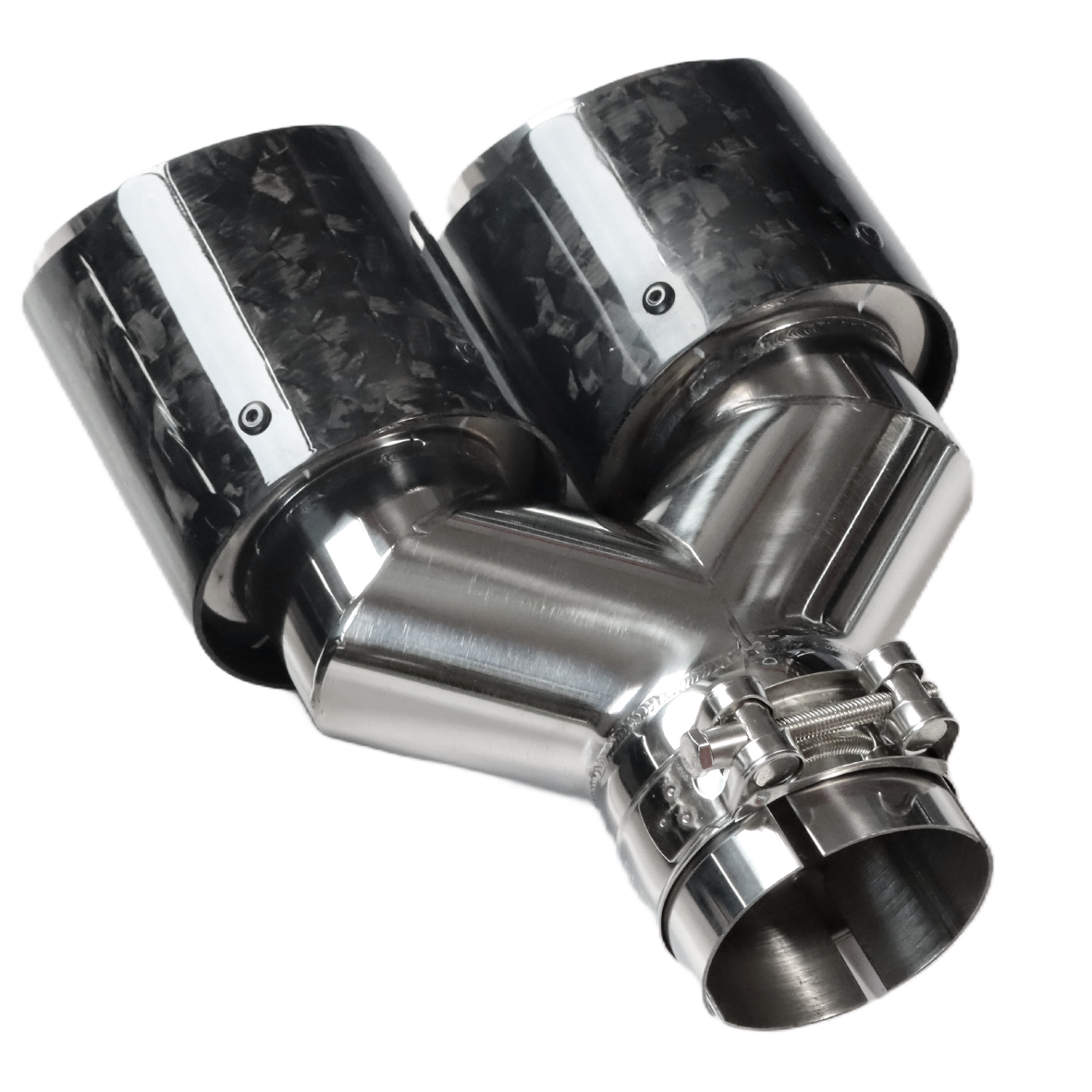 Dual Outlet Carbon Fiber Exhaust Tip RX-02-004 - view 3