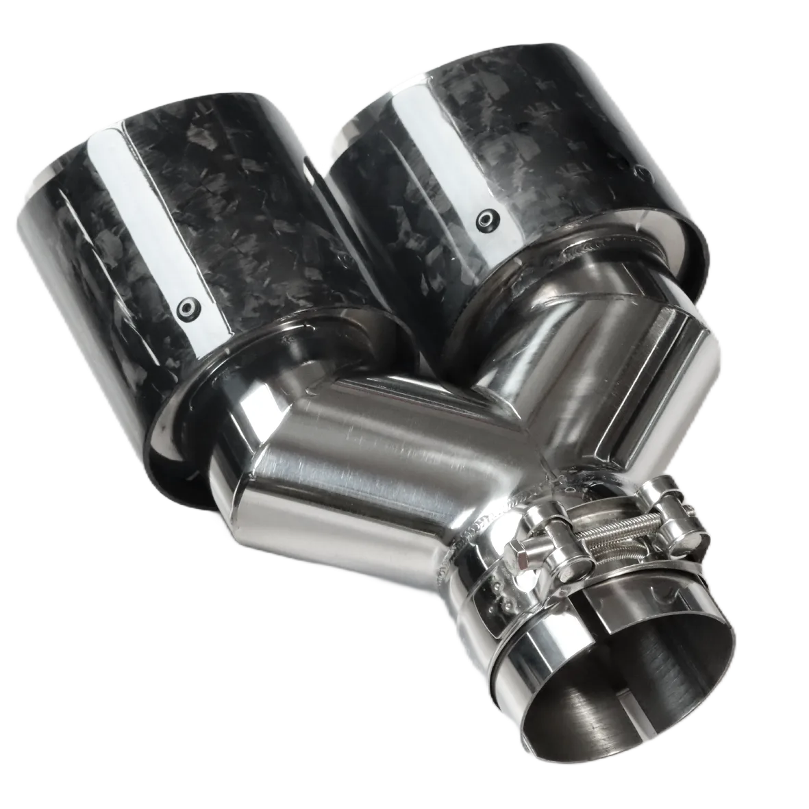 Dual Outlet Carbon Fiber Exhaust Tip RX-02-004 - view 3