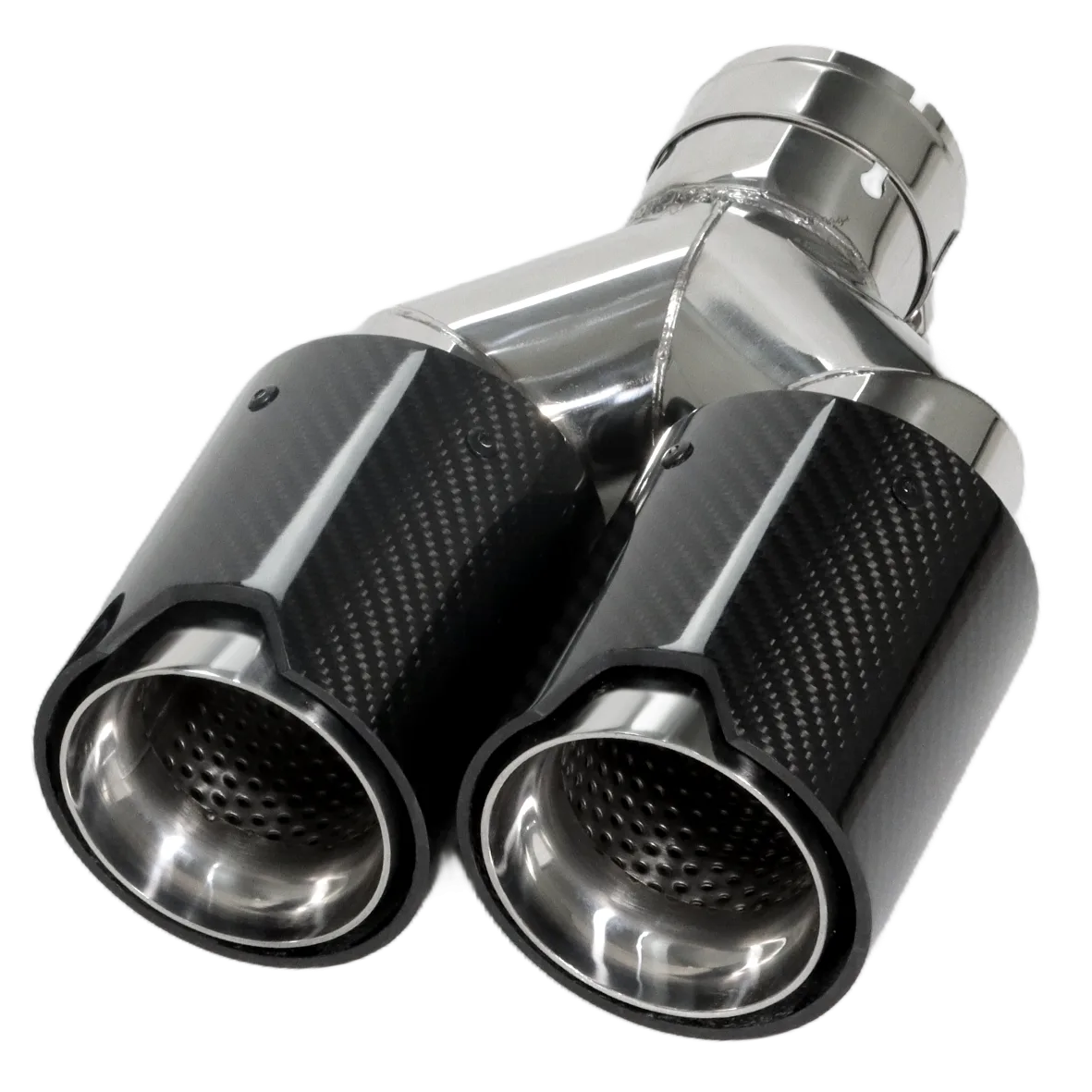 Dual Outlet Carbon Fiber Exhaust Tip RX-02-006C